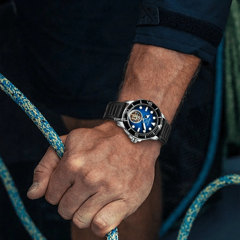Peacock,Ocean Wing 44.50mm,44.50mm,aerospace steel,Blue,Handwound,Tourbillon,48hours,PFG0201,PFG0201.01