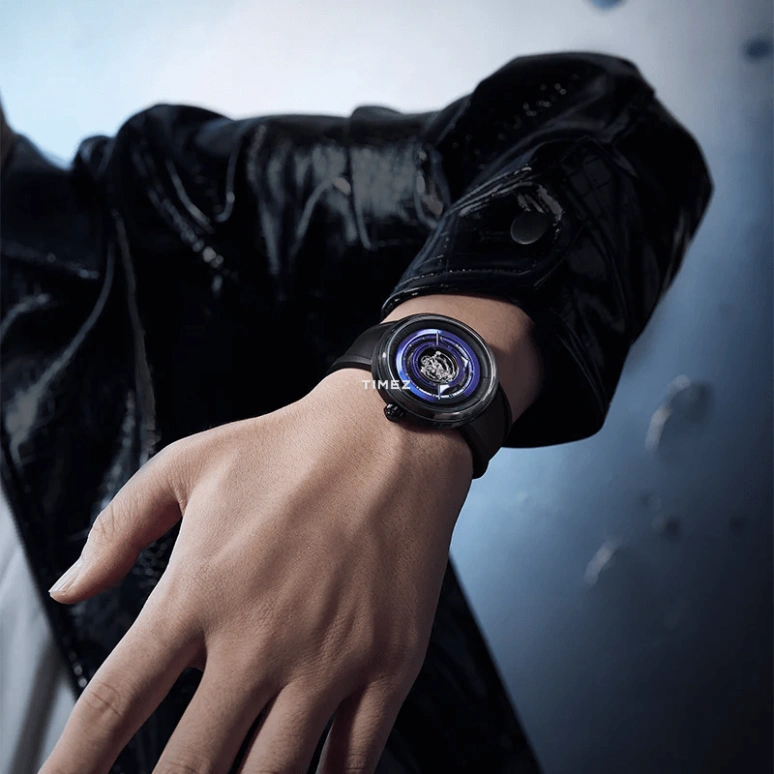 孔雀,黑洞 43.50毫米,43.50毫米,钛,双色,黑色,紫色,手动上弦,陀飞轮,120小时,PBG00201,PBG00201.02