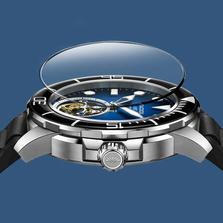 Peacock,Ocean Wing 44.50mm,44.50mm,aerospace steel,Blue,Handwound,Tourbillon,48hours,PFG0201,PFG0201.01
