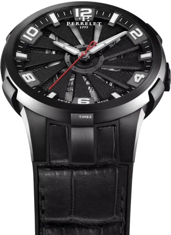 Perrelet,Turbine 46mm,46mm,Stainless Steel,Dual,Black,Silver,Automatic,42hours,In-house Caliber,A1093,A1093/S1