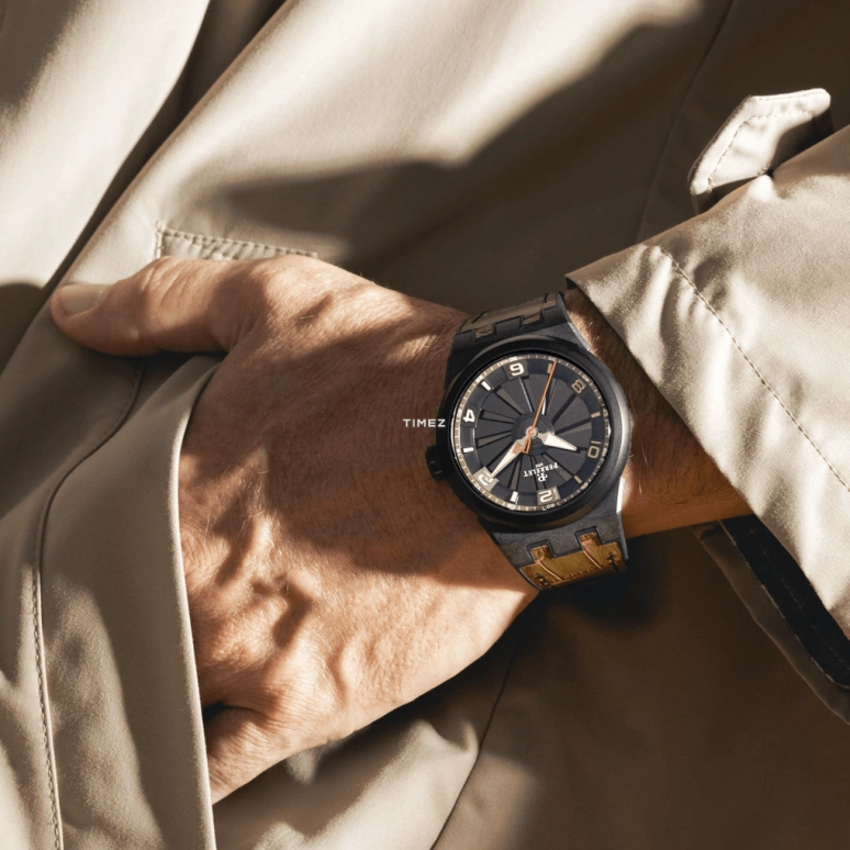 Perrelet,Turbine 45.50mm,45.50mm,Carbon,Polycarbonate,Stainless Steel,khaki,Black,Automatic,42hours,In-house Caliber,A4065,A4065/8