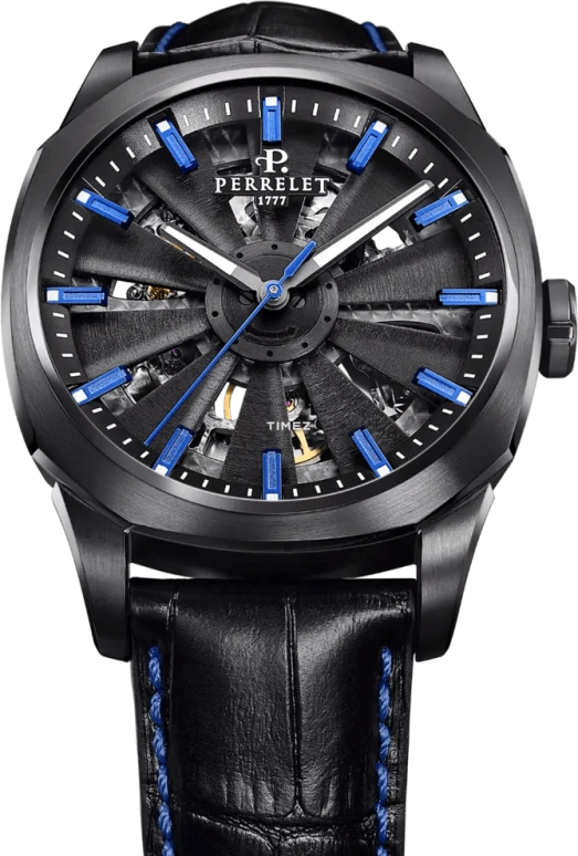 Perrelet,Turbine 42mm,42mm,Stainless Steel,Black,Automatic,42hours,Sapphire,Crystal Glass,A1062,A1062/2