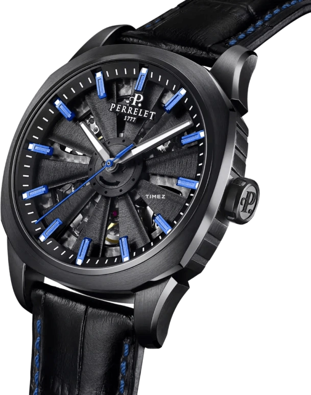 Perrelet,Turbine 42mm,42mm,Stainless Steel,Black,Automatic,42hours,Sapphire,Crystal Glass,A1062,A1062/2