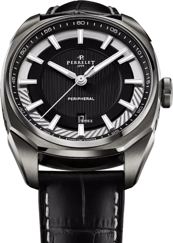 Perrelet,Lab Peripheral 42mm,42mm,Stainless Steel,Black,Automatic,Day,42hours,A1102,A1102/1