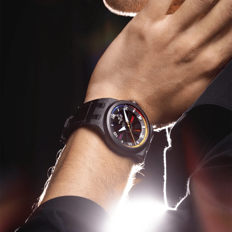 Perrelet,Turbine 45.50mm,45.50mm,Carbon,Polycarbonate,Stainless Steel,Multi-Color,Automatic,42hours,In-house Caliber,A4065,A4065/S7