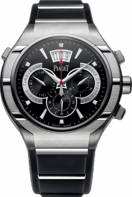 Piaget,Polo 45mm,45mm,Titanium,Stainless Steel,Black,Automatic,Chronograph,Day,Flyback,G0A34002