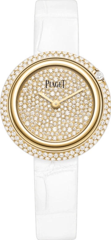 Piaget,Possession 29mm,29mm,Yellow Gold,In-house Caliber,Sapphire,Crystal Glass,Setting,Diamonds,G0A45070