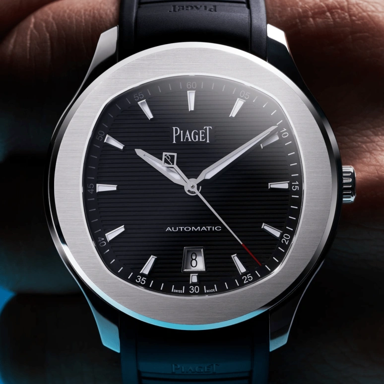 Piaget,Polo 42mm,42mm,Stainless Steel,Black,Automatic,48hours,In-house Caliber,G0A47014