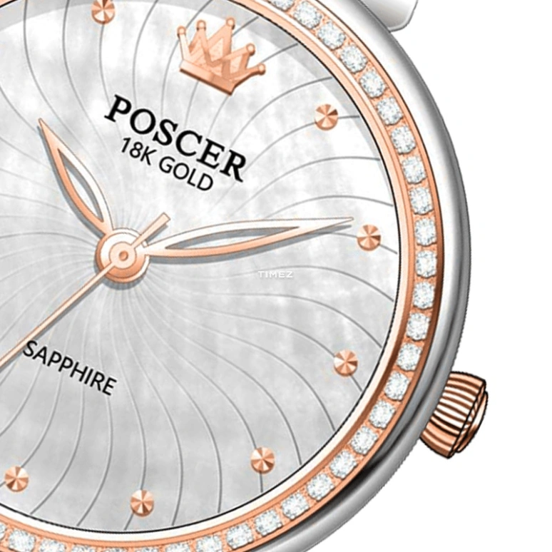 POSCER,Coronet 31mm,31mm,Stainless Steel,Silver,Quartz,Sapphire,Glass,Round,P,P.8313LK.RRW