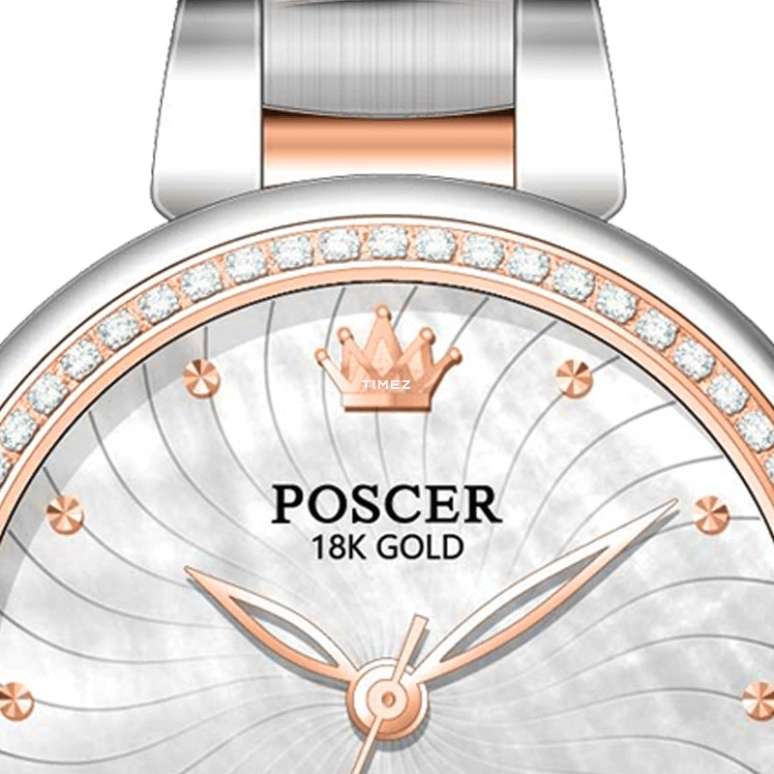 POSCER,Coronet 31mm,31mm,Stainless Steel,Silver,Quartz,Sapphire,Glass,Round,P,P.8313LK.RRW