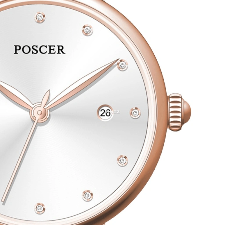 POSCER,Yayun 31mm,31mm,Stainless Steel,Silver,Quartz,Day,Sapphire,Glass,P,P.50106L.RRW