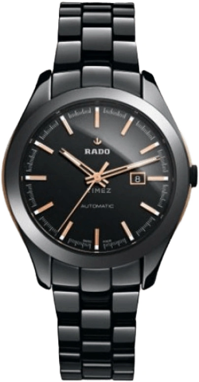 Rado,HyperChrome 36mm,36mm,Ceramic,Stainless Steel,Black,Automatic,Date,38hours,R32255152