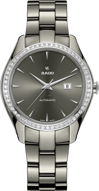 Rado,HyperChrome 36mm,36mm,Stainless Steel,Ceramic,Grey,Automatic,Day,44hours,R32051102