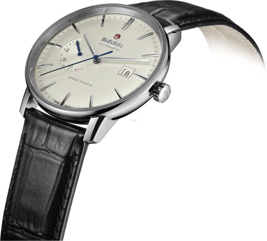 Rado,Coupole 41mm,41mm,Stainless Steel,White,Automatic,Day,Power Reserve Indicator,R22878045