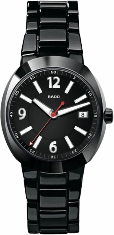 Rado,Oval 38mm,38mm,Ceramic,Black,Quartz,Chronograph,Date,R15518152