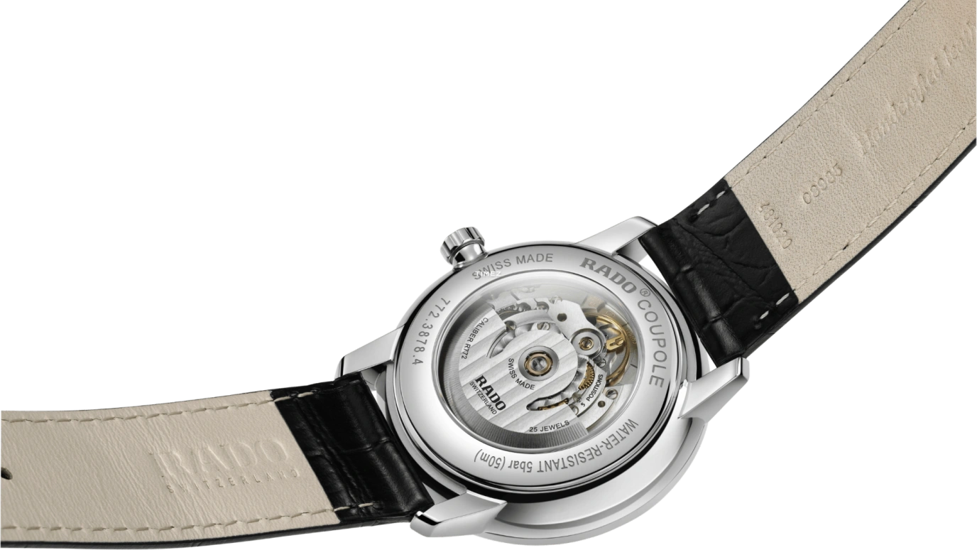 Rado,Coupole 41mm,41mm,Stainless Steel,White,Automatic,Day,Power Reserve Indicator,R22878045