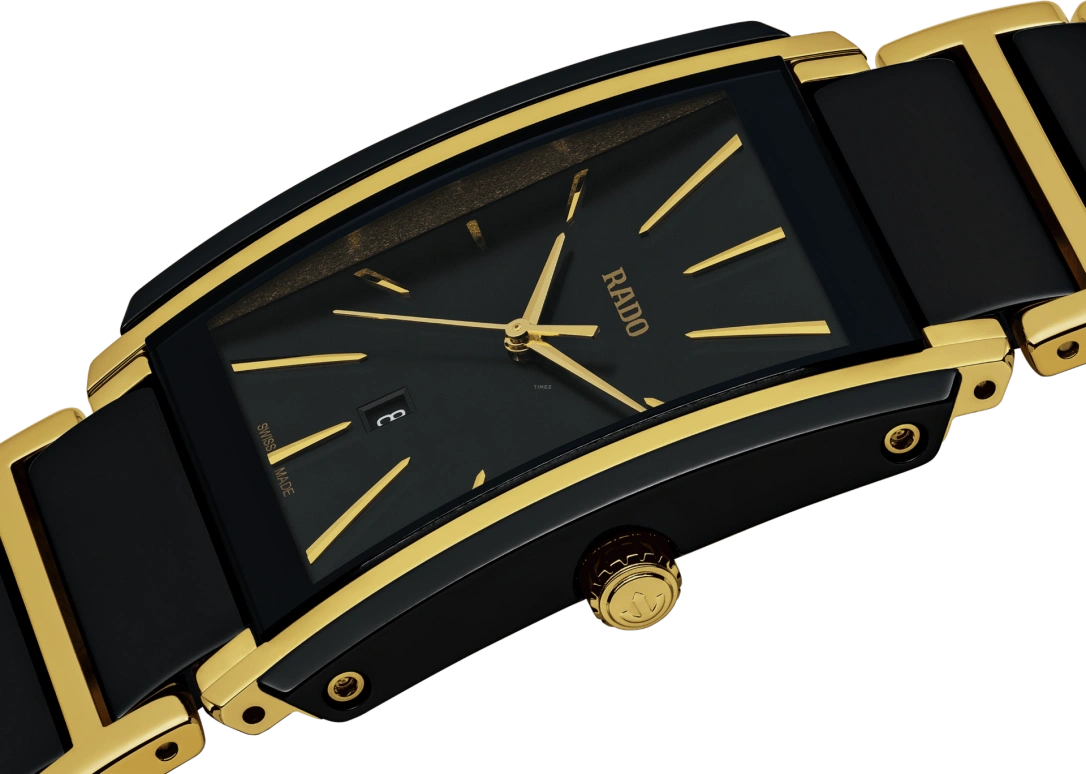 Rado,Integral 31x41.10mm,31x41.10mm,Stainless Steel,Ceramic,Black,Quartz,Day,In-house Caliber,R20204162