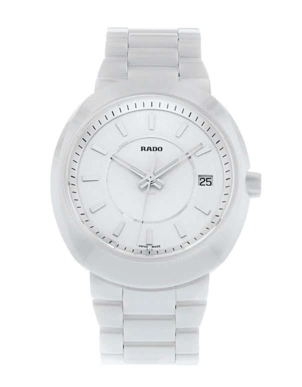 Rado,Oval 38mm,38mm,Ceramic,White,Quartz,Day,26280hours,R15519102