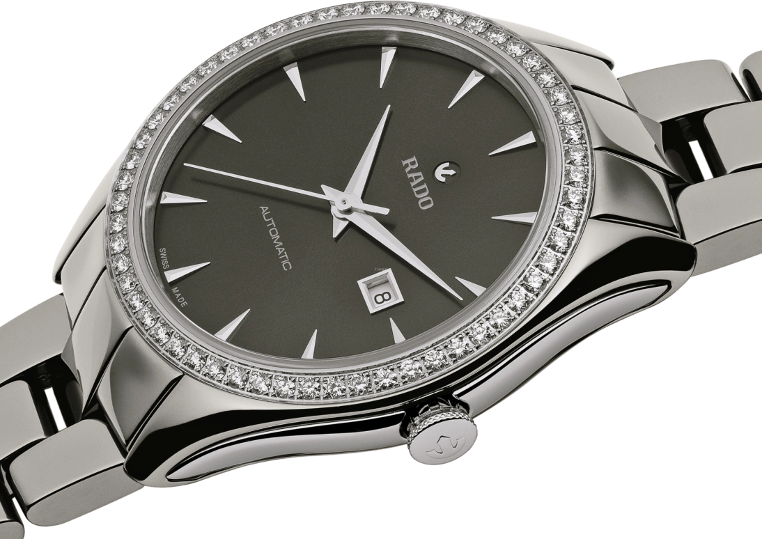 Rado,HyperChrome 36mm,36mm,Stainless Steel,Ceramic,Grey,Automatic,Day,44hours,R32051102