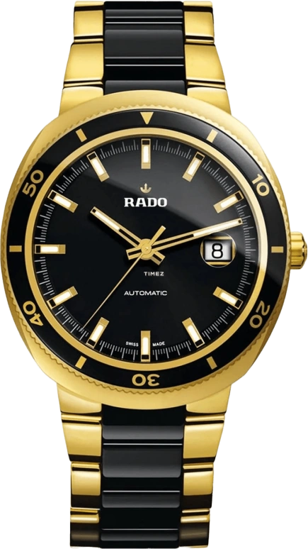 Rado,Oval 42mm,42mm,Ceramic,Stainless Steel,Black,Automatic,Day,42hours,R15961162