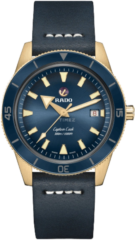 Rado,Captain Cook 42mm,42mm,Ceramic,Bronze,Stainless Steel,Blue,Automatic,Date,Anti-magnetic,R32504205