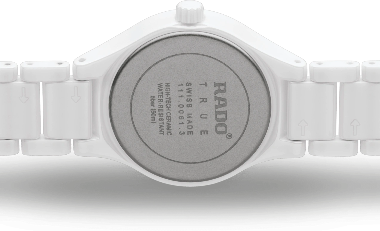 Rado,True Round 30mm,30mm,Ceramic,White,Quartz,Day,In-house Caliber,R27061902