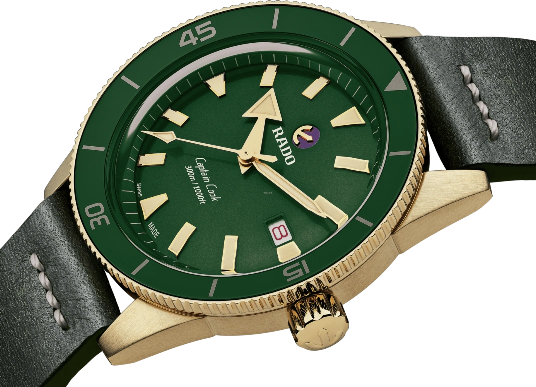 Rado,Captain Cook 42mm,42mm,Ceramic,Bronze,Stainless Steel,Green,Automatic,Date,Anti-magnetic,R32504315