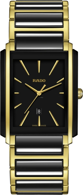 Rado,Integral 31x41.10mm,31x41.10mm,Stainless Steel,Ceramic,Black,Quartz,Day,In-house Caliber,R20204162