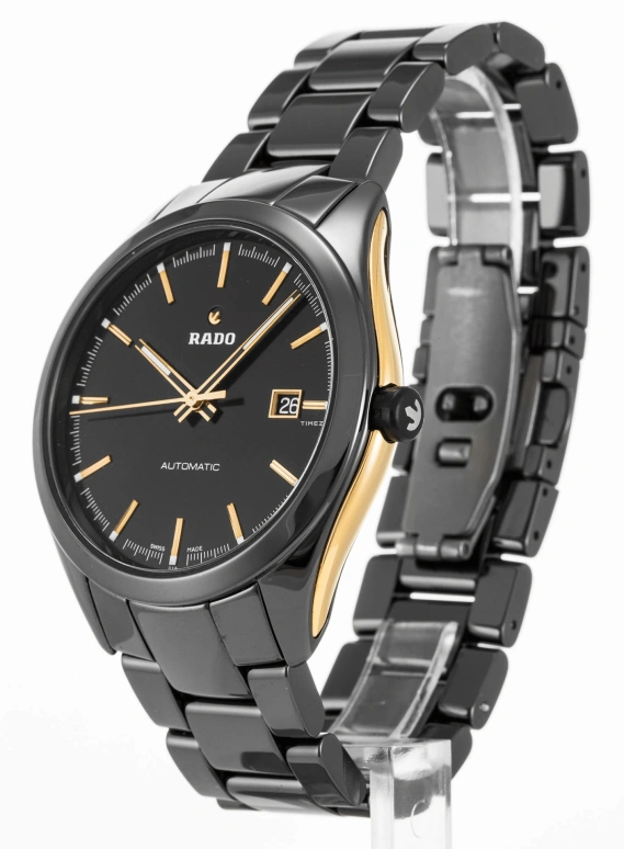 Rado,HyperChrome 42mm,42mm,Ceramic,Stainless Steel,Black,Automatic,Day,42hours,R32253152