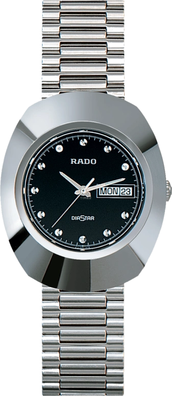 Rado,The Original 35.10mm,35.10mm,Stainless Steel,Black,Quartz,Date,Day,R12391153