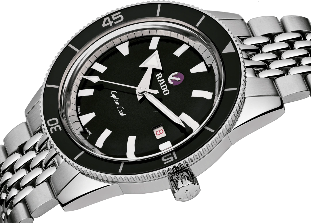 Rado,Captain Cook 42mm,42mm,Ceramic,Stainless Steel,Black,Automatic,Date,Anti-magnetic,R32505153