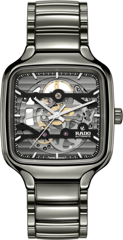 Rado,True Square 38mm,38mm,Cermet,Grey,Automatic,Square,R27125152