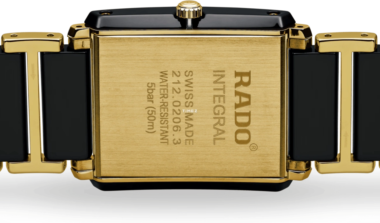 Rado,Integral 31x41.10mm,31x41.10mm,Stainless Steel,Ceramic,Black,Quartz,Day,In-house Caliber,R20204162