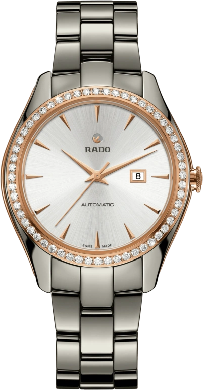 Rado,HyperChrome 36mm,36mm,Stainless Steel,Ceramic,White,Automatic,Day,44hours,R32052012