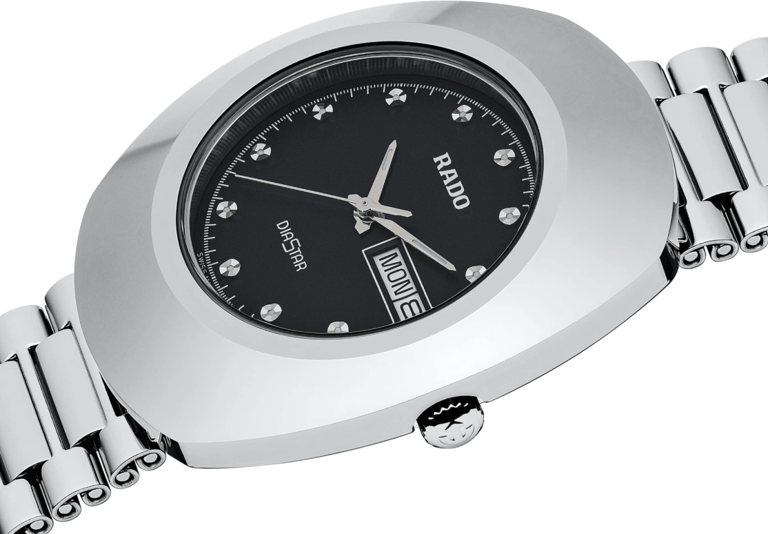 Rado,The Original 35.10mm,35.10mm,Stainless Steel,Black,Quartz,Date,Day,R12391153