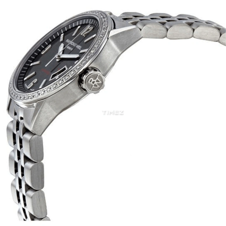 Raymond Weil,Women’s 29mm,29mm,Stainless Steel,Black,Automatic,Day,Sapphire,Crystal Glass,2430,2430-STS-05277