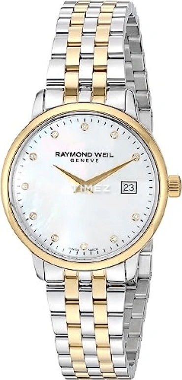 Raymond Weil,Women’s 29mm,29mm,Stainless Steel,White,Quartz,Day,Sapphire,Crystal Glass,5988,5988-STP-97081