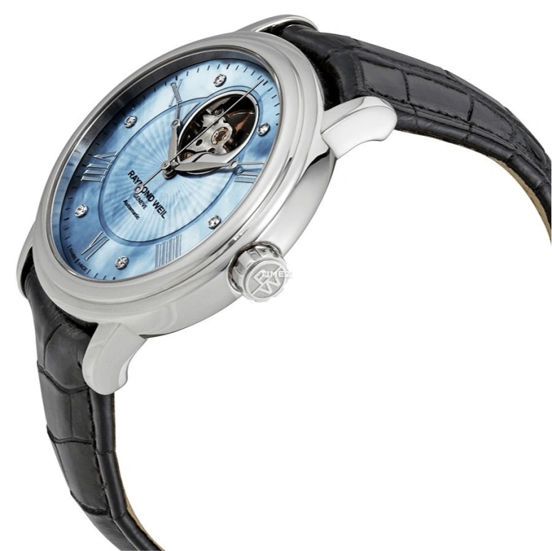 Raymond Weil,Women’s 39.50mm,39.50mm,Stainless Steel,Blue,Automatic,Sapphire,Crystal Glass,Round,2827,2827-L1-00296