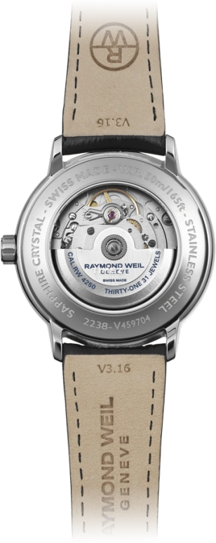 Raymond Weil,Men’s 39.50mm,39.50mm,Stainless Steel,Black,Automatic,Day,Sapphire,Crystal Glass,2238,2238-STC-60001