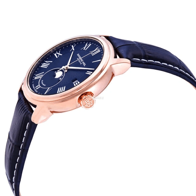 Raymond Weil,Men’s 40mm,40mm,Stainless Steel,Blue,Automatic,Moonphase,Day,2239,2239-PC5-00509
