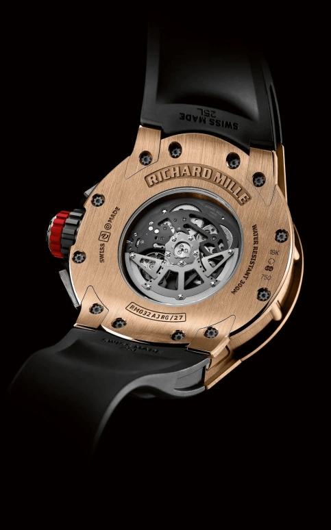 Richard Mille,Not Tourbillon 50mm,50mm,Rose Gold,Skeleton,Automatic,Chronograph,Annual Calendar,Month,Day,In-house Caliber,Sapphire,RM 032 Flyback Chronograph RG