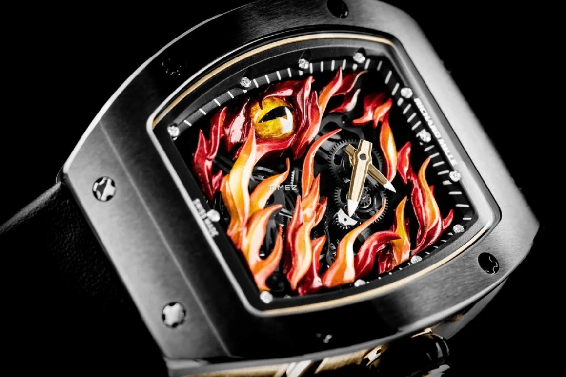 Richard Mille,Tourbillon 48.15x40.10mm,48.15x40.10mm,Ceramic,Rose Gold,Red,Handwound,Tourbillon,Sapphire,RM 26,RM 26-02 Tourbillon Evil Eye CE/RG