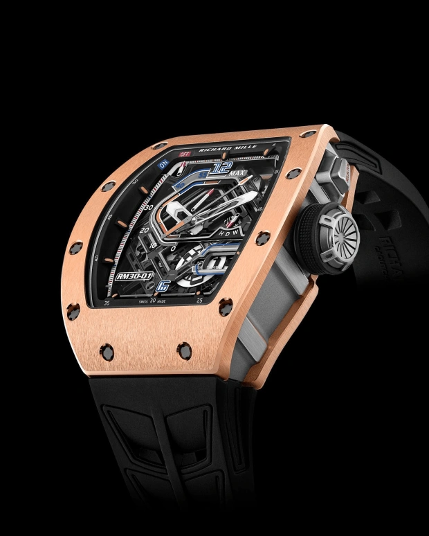 Richard Mille,Not Tourbillon 42x49.94mm,42x49.94mm,Red Gold,Skeleton,Automatic,Day,Power Reserve Indicator,Function Selector,RM 30,RM 30-01 RG