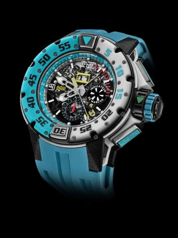 Richard Mille,Not Tourbillon 50mm,50mm,Titanium,Carbon TPT,Skeleton,Automatic,Chronograph,Month,Day,Flyback,In-house Caliber,Sapphire,RM 032 Les Voiles de Saint Barth NTPT