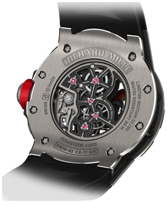 Richard Mille,Tourbillon 47.70mm,47.70mm,Ceramic,Titanium,Carbon TPT,Skeleton,Handwound,Power Reserve Indicator,Tourbillon,Function Selector,70hours,In-house Caliber,RM 36,RM 36-01 Tourbillon G-sensor