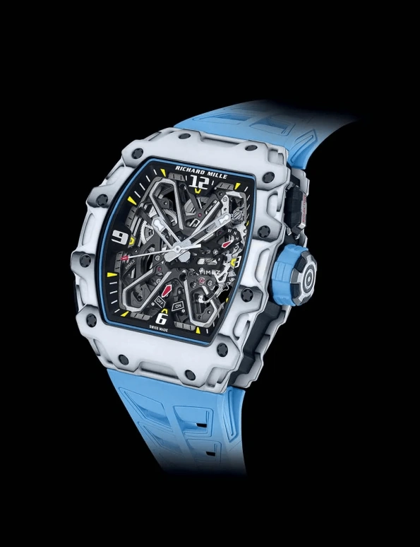 Richard Mille,Not Tourbillon 43.15x49.95mm,43.15x49.95mm,Quartz TPT,Carbon TPT,Skeleton,Automatic,Function Selector,Sapphire,RM 35,RM 35-03 Rafael Nadal NTPT