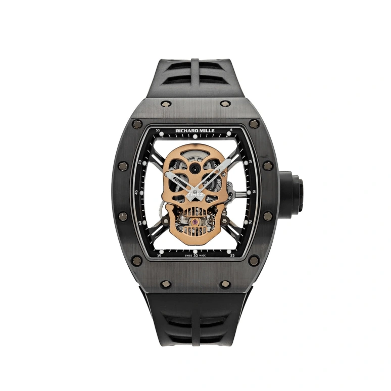 Richard Mille,Tourbillon 42.70x50mm,42.70x50mm,Ceramic,Rose Gold,Skeleton,Handwound,Tourbillon,Sapphire,stevenzhang91,Steven Zhang,RM 52,RM 52-01 Tourbillon Skull BLACK CE