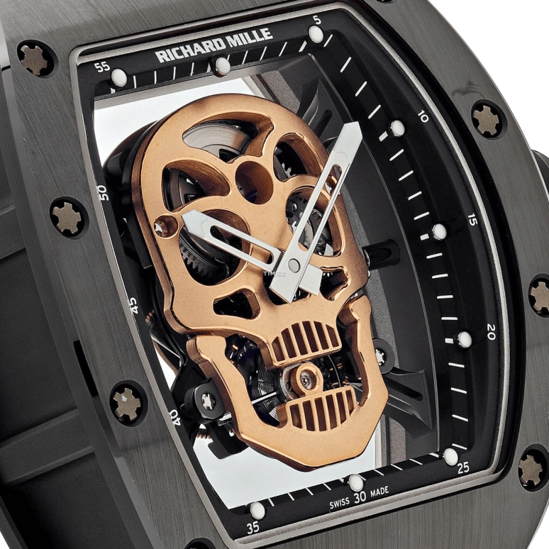 Richard Mille,Tourbillon 42.70x50mm,42.70x50mm,Ceramic,Rose Gold,Skeleton,Handwound,Tourbillon,Sapphire,stevenzhang91,Steven Zhang,RM 52,RM 52-01 Tourbillon Skull BLACK CE