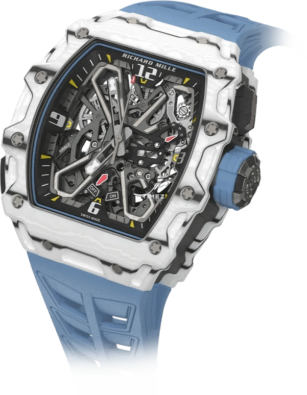 Richard Mille,Not Tourbillon 43.15x49.95mm,43.15x49.95mm,Quartz TPT,Carbon TPT,Skeleton,Automatic,Function Selector,Sapphire,RM 35,RM 35-03 Rafael Nadal NTPT