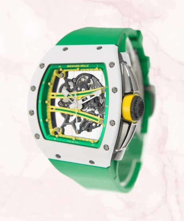 Richard Mille,Not Tourbillon 42.70x50.23mm,42.70x50.23mm,Ceramic,Green,Skeleton,Handwound,Tonneau,White,RM 61,RM 61-01 Yohan Blake Asia Limited